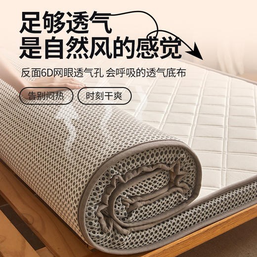 自然醒提花双层纱乳胶立体床垫学生宿舍专用加厚棉花褥子单人薄款可折叠榻榻米睡垫LN 商品图6