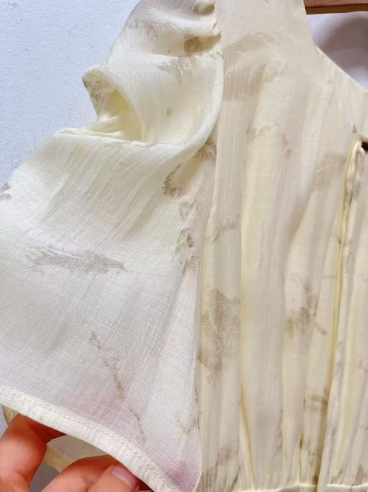 中秋大力度清仓~（不支持退）-NO退【MYBL】88L66新中式显瘦茶歇碎花长款连衣裙-喜出 商品图5