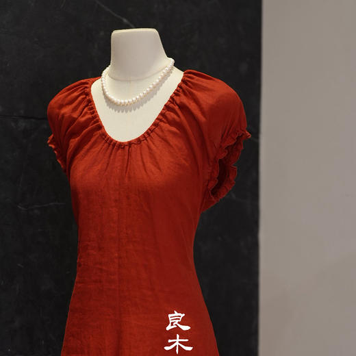 【现货】良木礼亚麻连衣裙（X7444） 商品图0