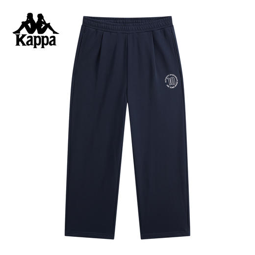 Kappa卡帕背靠背运动长裤男新款秋季休闲刺绣直筒裤针织裤子男士K0F52AK03 商品图0