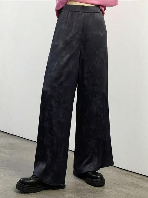 七夕福利-NO退【MYBL】8859 竹叶提花一片式开叉超垂感阔腿裤-喜出 商品图0