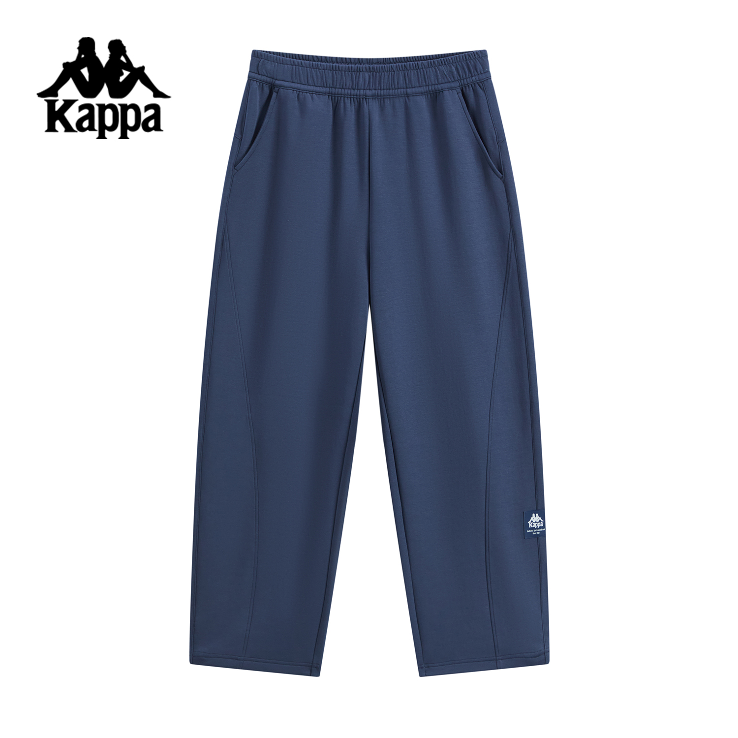 Kappa卡帕背靠背运动长裤女2025新款秋季休闲直筒裤纯棉针织裤子K0F62AK81