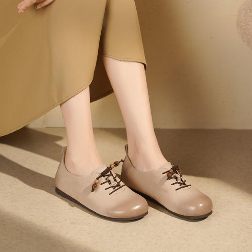 【秋季新款】西村名物2025年秋季新款薄底防滑平跟软底舒适乐福鞋休闲鞋T25CM30771 商品图5