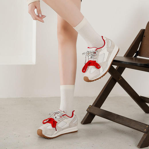 【秋季新款】西村名物2025年秋季新款厚底防滑平跟软底舒适休闲鞋德训鞋运动鞋T25CM31511 商品图1