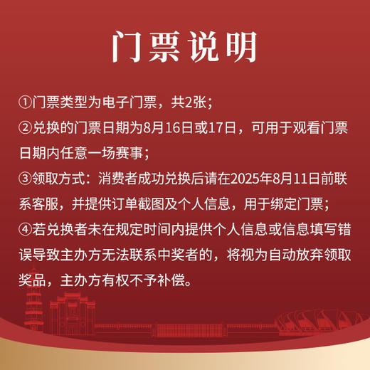 【“小糊涂仙杯” 第十五届全国运动会羽毛球项目资格赛门票】2 张 商品图3