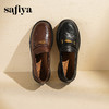Safiya/索菲娅2025复古秋叶扣增高不累脚百搭粗跟英伦乐福鞋SFD3112114 商品缩略图9
