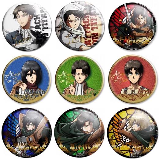 进击的巨人 墙坦断章系列 烫金双闪徽章 吧唧 全9种 7包/盒 国谷 商品图0