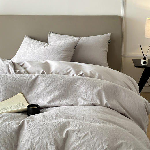 自然醒A类60支加厚长绒棉全棉立体提花轻奢四件套HS 商品图5