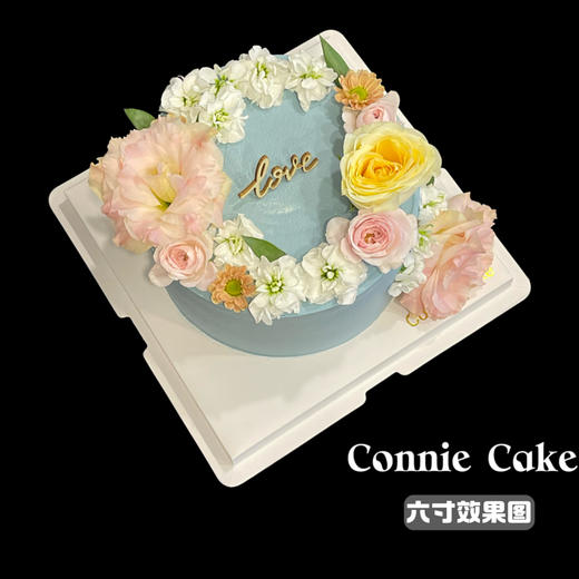 【高级感拉满】木兰迪蓝鲜花蛋糕 商品图1