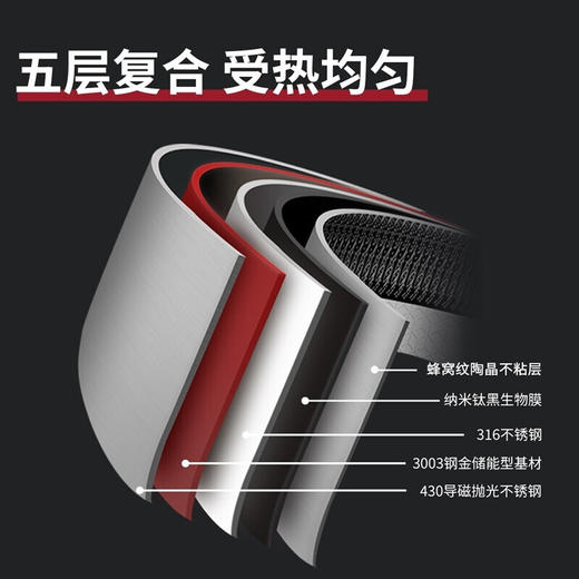 炊大皇316多层钢炒锅CG34SY 34cm 商品图5