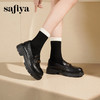 Safiya/索菲娅2025复古秋叶扣增高不累脚百搭粗跟英伦乐福鞋SFD3112114 商品缩略图4