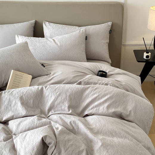 自然醒A类60支加厚长绒棉全棉立体提花轻奢四件套HS 商品图6