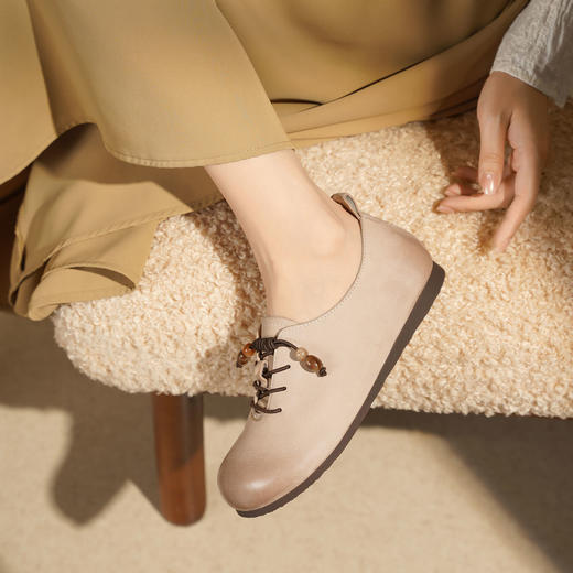 【秋季新款】西村名物2025年秋季新款薄底防滑平跟软底舒适乐福鞋休闲鞋T25CM30771 商品图8