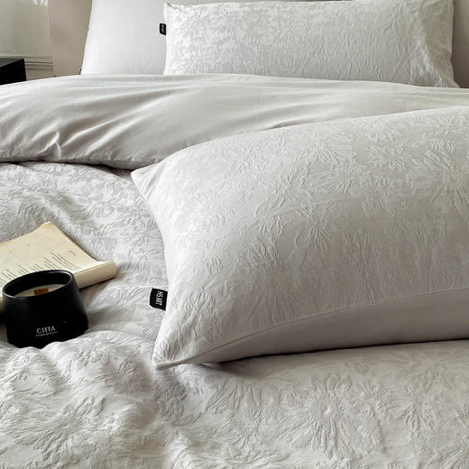 自然醒A类60支加厚长绒棉全棉立体提花轻奢四件套HS 商品图4