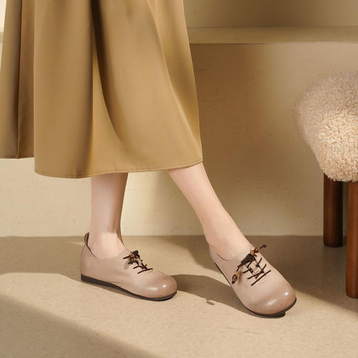 【秋季新款】西村名物2025年秋季新款薄底防滑平跟软底舒适乐福鞋休闲鞋T25CM30771 商品图3