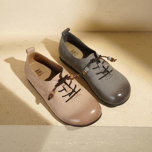 【秋季新款】西村名物2025年秋季新款薄底防滑平跟软底舒适乐福鞋休闲鞋T25CM30771 商品图6