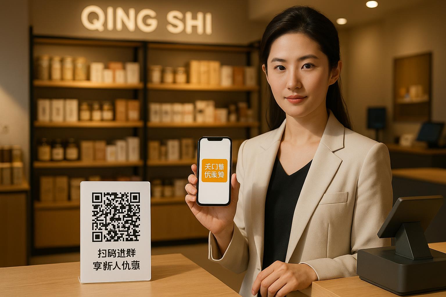 青石店如何用桌上二维码引流社群？