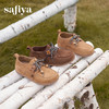 Safiya/索菲娅2025复古反绒串珠系带深口百搭休闲软底勃肯单鞋SFD3112078 商品缩略图2