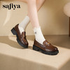 Safiya/索菲娅2025复古秋叶扣增高不累脚百搭粗跟英伦乐福鞋SFD3112114 商品缩略图13