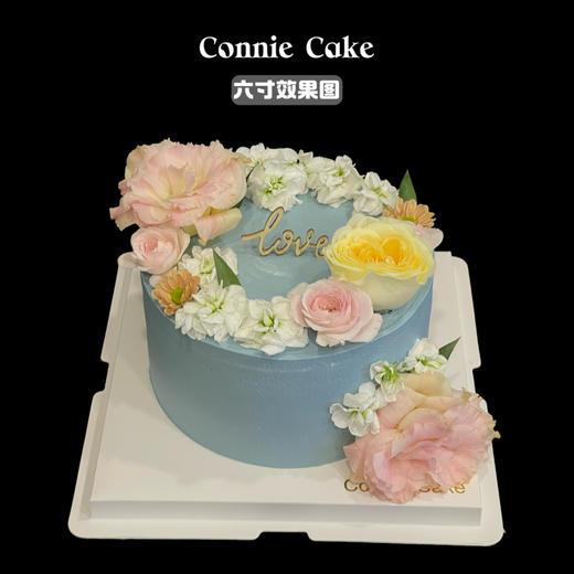 【高级感拉满】木兰迪蓝鲜花蛋糕 商品图0