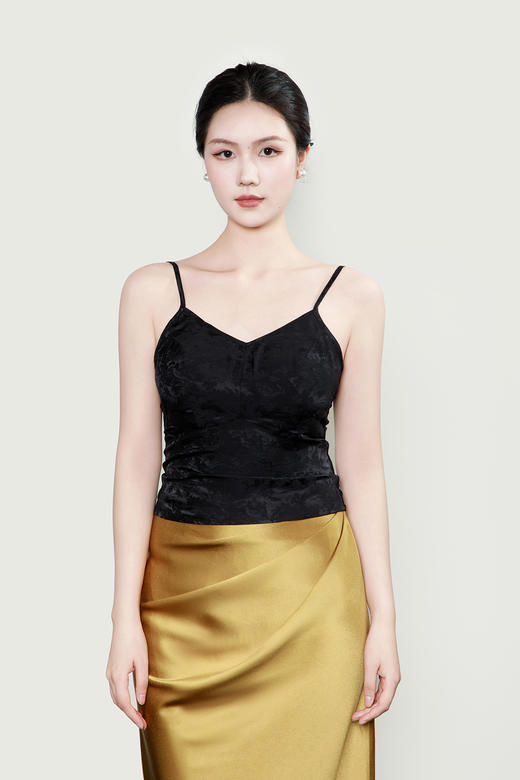 盛唐婧| 时尚细肩带修身美背-黑色 商品图5