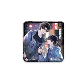 伪装学渣 Meeting Spark系列 黑水街方形徽章 吧唧 国谷 耽美