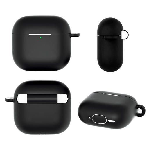 严选【硅胶耳机套黑色】适用于新款AirPods4代保护套苹果4代硅蓝牙耳机软壳1个 商品图3
