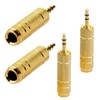 严选镀金3.5公转6.35母转接头音频插头麦克风话筒大转小双声道转换头1个 商品缩略图1