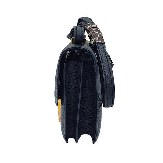 HERMES爱马仕 Constance Mini 19 康康 金扣 Epsom牛皮 单肩斜挎包迷你 女款 Noir黑色 商品图2