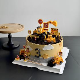 生日蛋糕 挖挖车