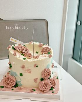 韩式裱花，氛围感蛋糕（微高）