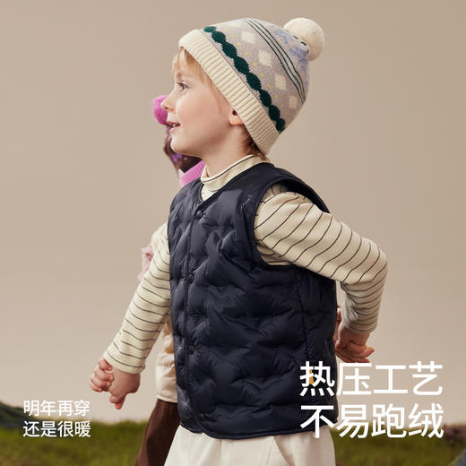 贝肽斯儿童羽绒马甲秋冬新款男女童宝宝保暖内胆轻薄羽绒背心 商品图3