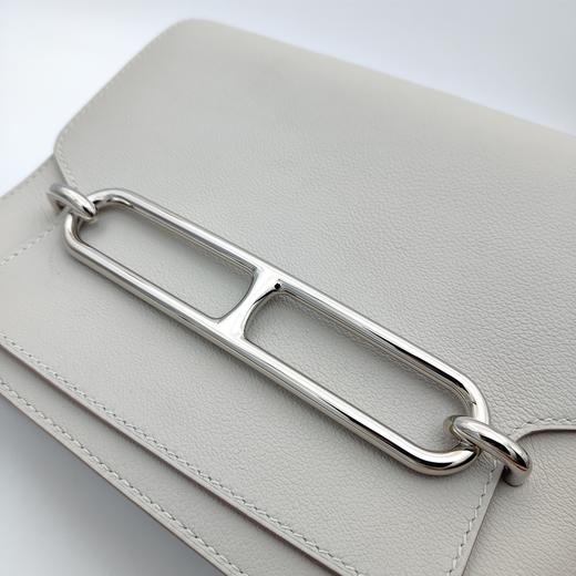 HERMES 爱马仕 Roulis 23 猪鼻子包 Evercolor小牛皮 银扣 单肩斜挎包 女款 80 Gris Perle珍珠灰  Z刻 商品图3