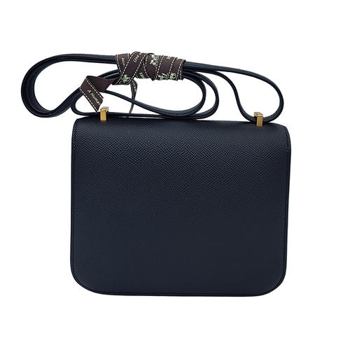 HERMES爱马仕 Constance Mini 19 康康 金扣 Epsom牛皮 单肩斜挎包迷你 女款 Noir黑色 商品图1