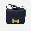 HERMES爱马仕 Constance Mini 19 康康 金扣 Epsom牛皮 单肩斜挎包迷你 女款 Noir黑色 商品缩略图0