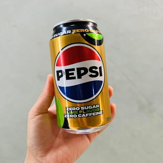 百事 无糖无咖啡因青柠味碳酸饮料355ml 펩시 제로슈가 제로카페인 라임 355ml 商品图0