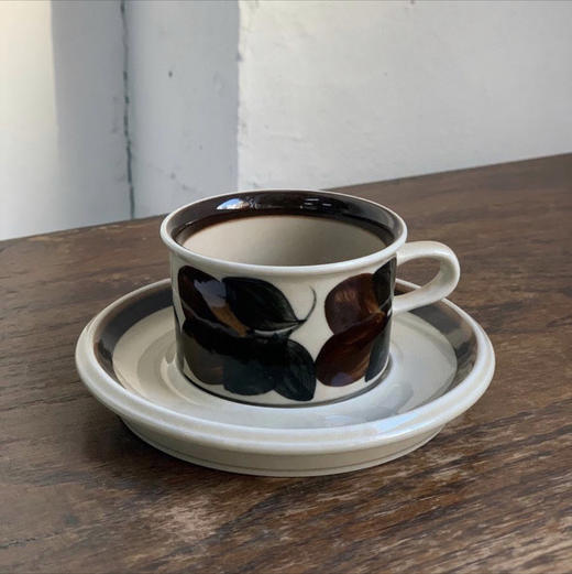 1975-81s芬兰Arabia Ruija铿锵玫瑰系列摩卡两件套 A0345 商品图0