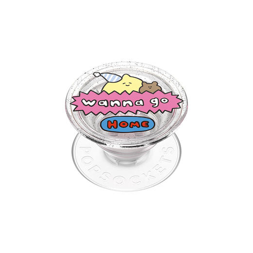 【完美一日】懒懒柠檬 泡泡骚 x Second Morning 早安柠檬 POPGRIP手机粘贴式气囊支架Glitter闪粉亮片 撞色 商品图0