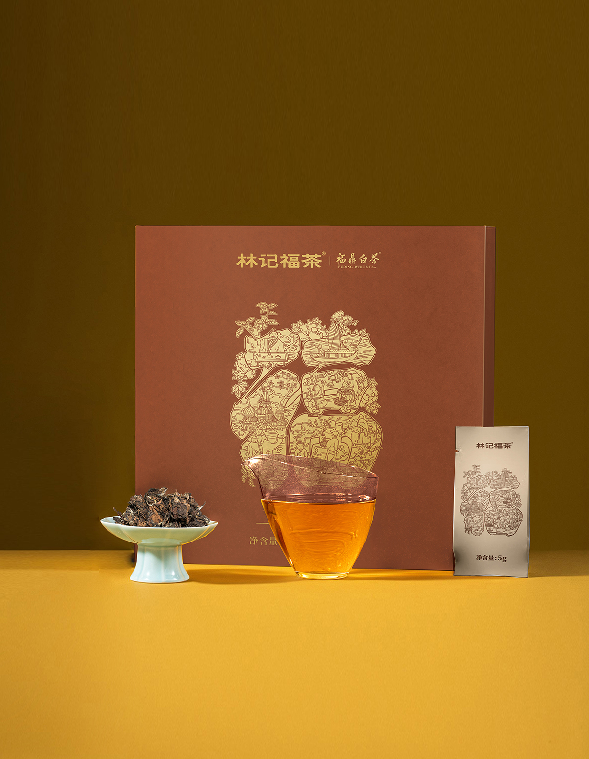 福至鼎成·紧压贡眉2017·礼盒装180g(5g*36)