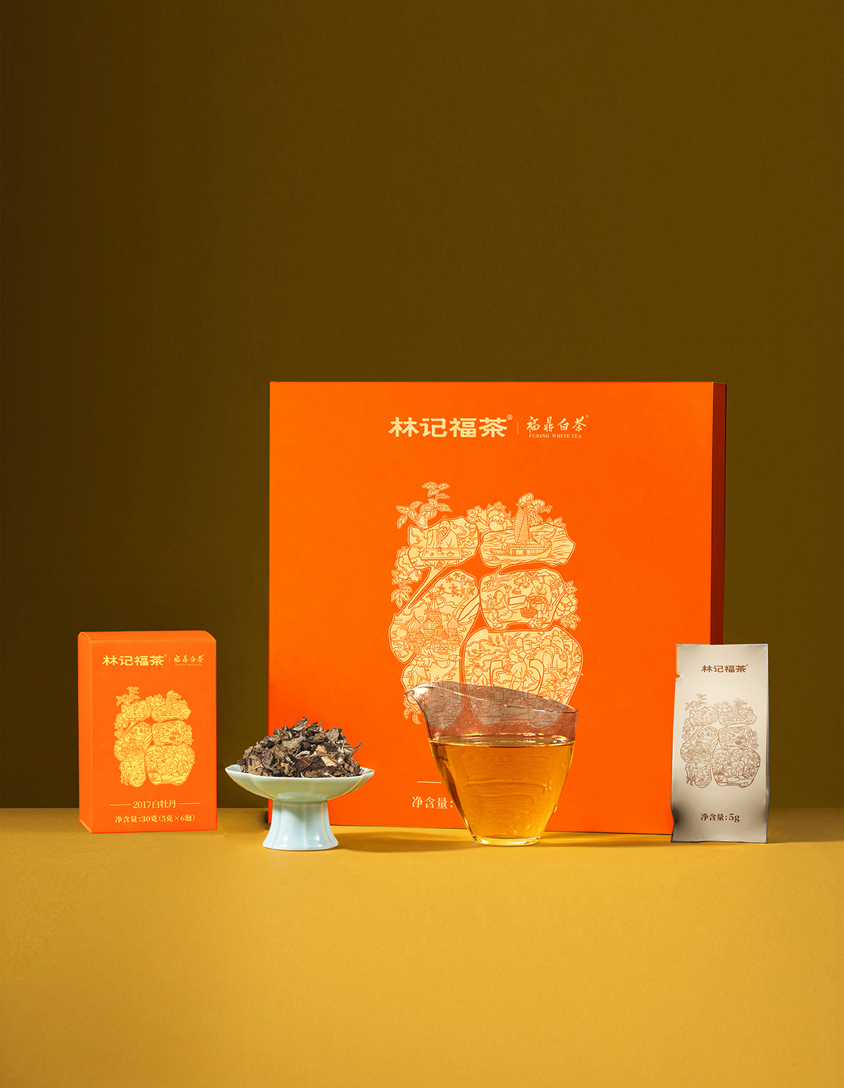 福至鼎成·紧压牡丹2017·礼盒装180g(5g*36)