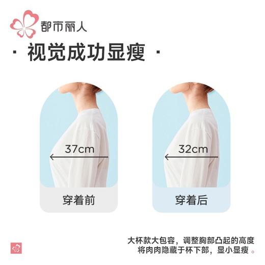 都市丽人内衣女士泳布内衣无尺码内衣文胸无钢圈四排四扣LBH6N6 商品图6