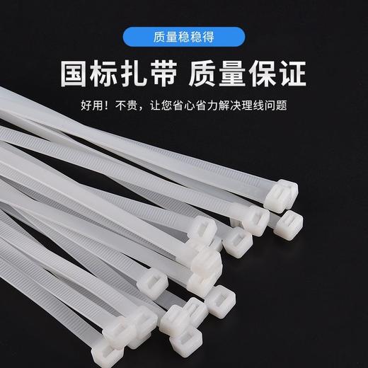 尼龙 束带扎带黑色 绑带100根/袋自锁式扎带国标3*200宽2.5mm 商品图1