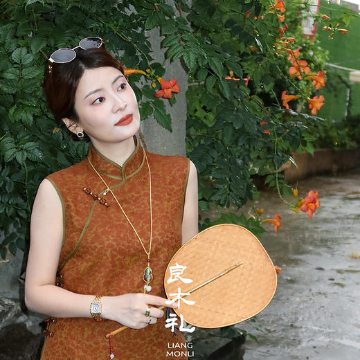 【部分现货】良木礼牡丹双色萝上衣（X7332） 商品图1