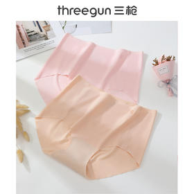 Threegun三枪 80支木代尔罗纹无痕女士内裤-T40005B02