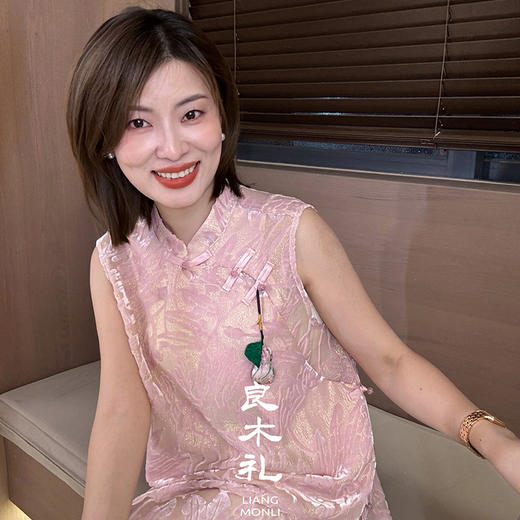 【不退不换】良木礼丝绒烧花上衣（X7442） 商品图0