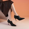 Westory极简弹力皮尖头高跟踝靴通勤百搭单鞋W25CM76551 商品缩略图8