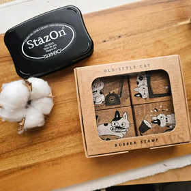 micia美日 復古染木貓貓印章