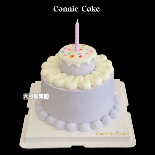 💜 双层淡紫色INS风简约蛋糕 商品图1