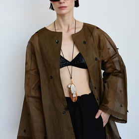 北京仓｜Chan Luu-Shoal Charm-雕花骨鱼 多吊坠 长项链［美国设计师］