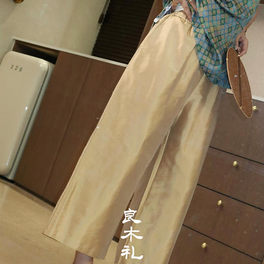 【不退不换】良木礼真丝阔腿裤（X7246） 商品图3